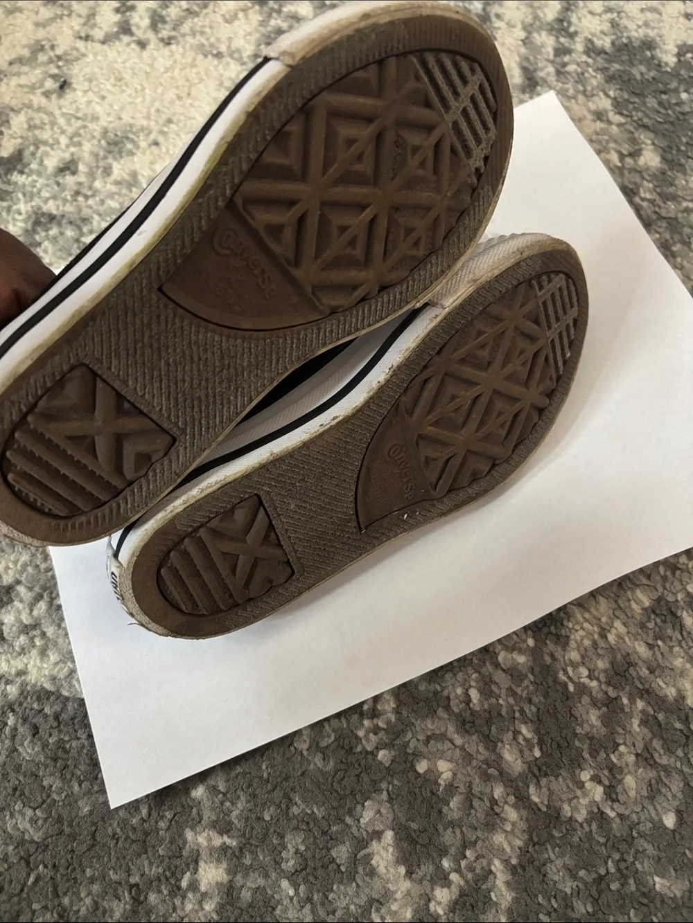 Converse Kids Black Low Top Canvas Sneakers with White Accents